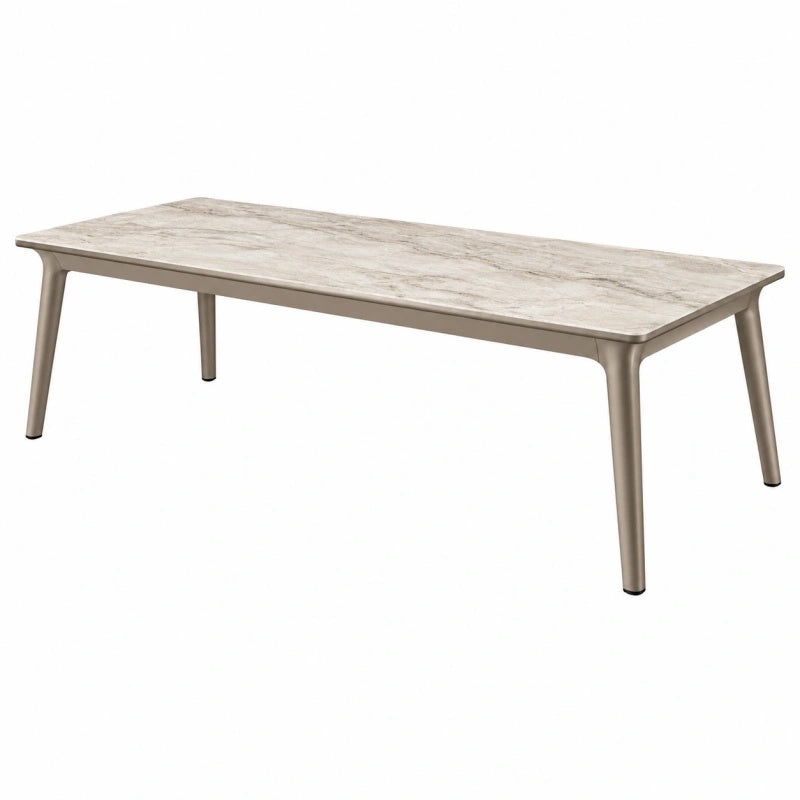 Esstisch 160 x 80 x 75 cm Metall Steinoptik Grau moderner rechteckiger Küchentisch